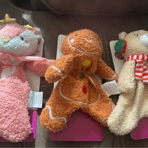 Plush Gingerbread and Reindeer Toy Set